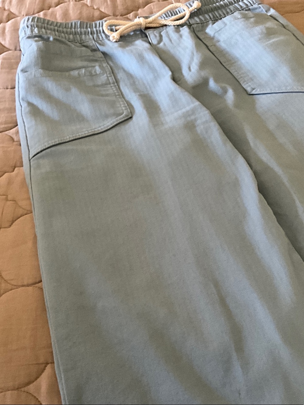 Lands' End women’s Light Blue Drawstring Joggers